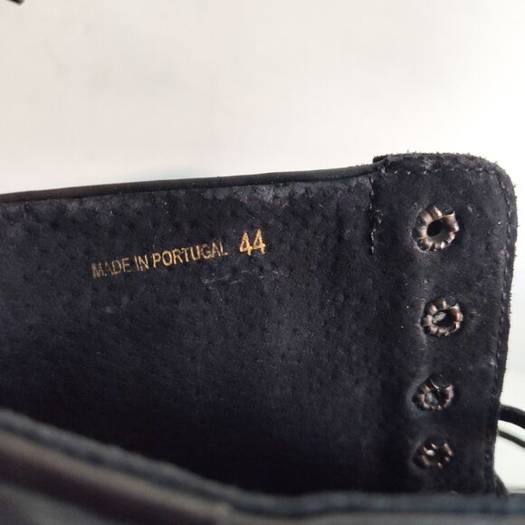 Aldo Combat Boots Mens 11 / 44 Leather Textile Black Gray Lace-Up Portugal - Picture 11 of 14